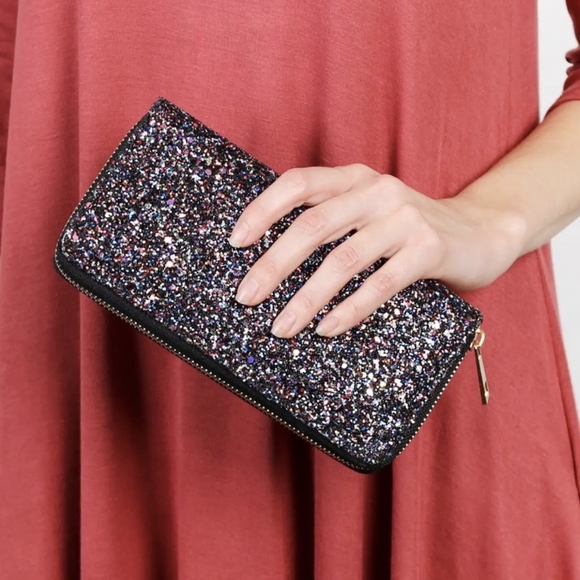 1 Left! Beautiful Black Sparkly Wallet - Picture 8 of 8